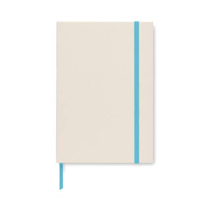 ТЕФТЕР А5 MITO NOTE, БЯЛ С ТЮРКОАЗЕН ЛАСТИК