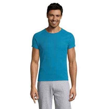 МЪЖКА ТЕНИСКА ОТ ДИШАЩ ПОЛИЕСТЕР SPORTY, СИНЯ